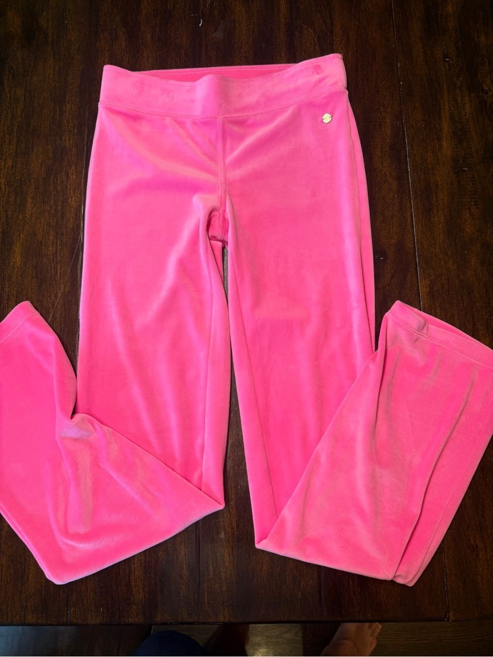 Lilly Pulitzer Bright Pink Velour Leggings